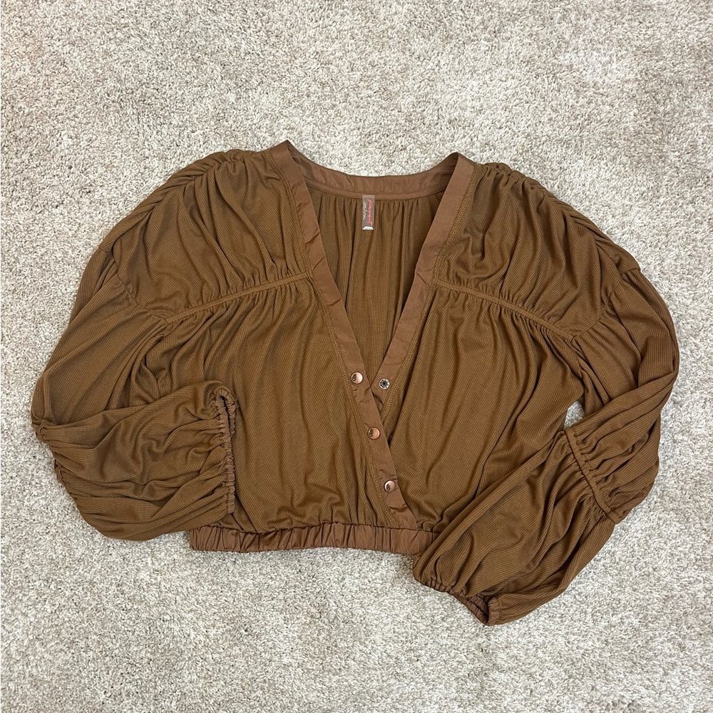 NWOT Free People Cropped Blouse